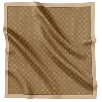 Fringed Monogram Camel